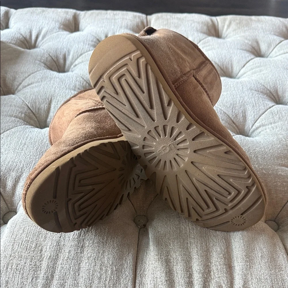 UGG Chestnut Suede Boots with‎ Plush Lining